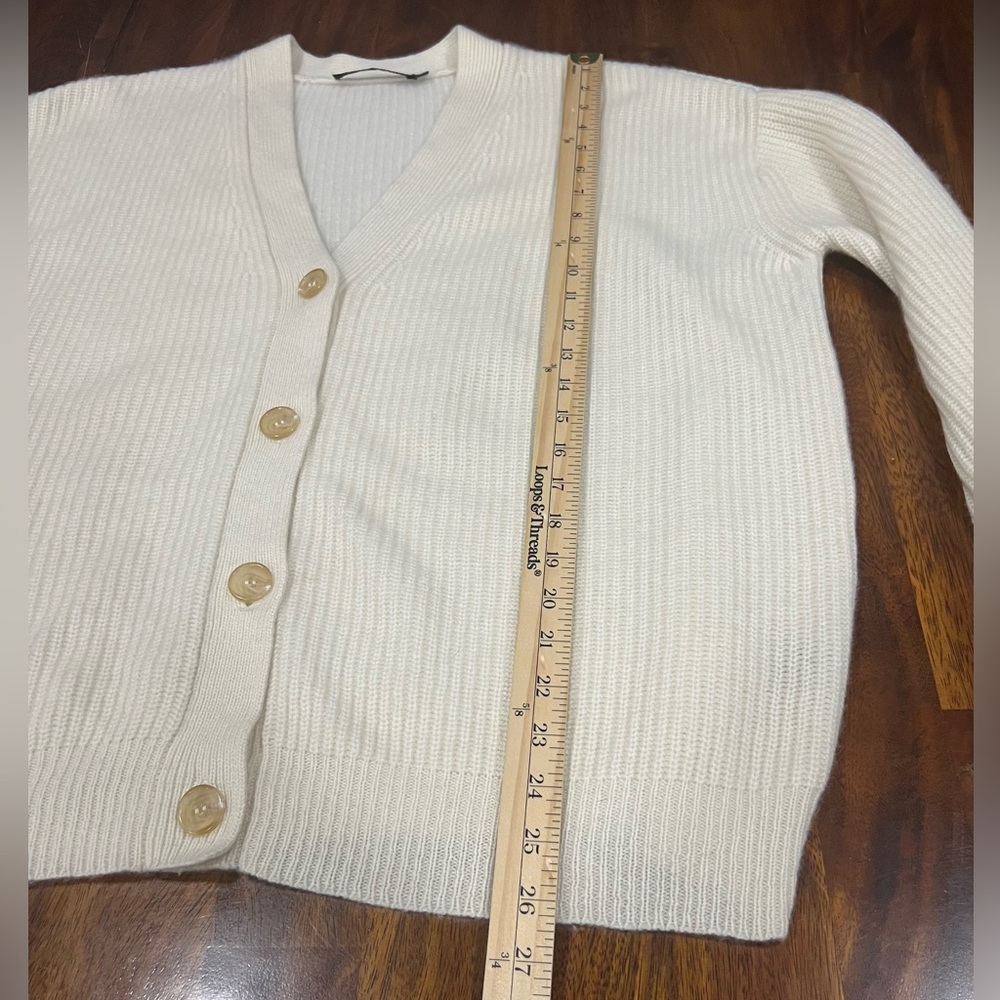 Jenni Kayne | 100% Cashmere Cocoon Cardigan | Ivory | XS - Picture 5 of 8